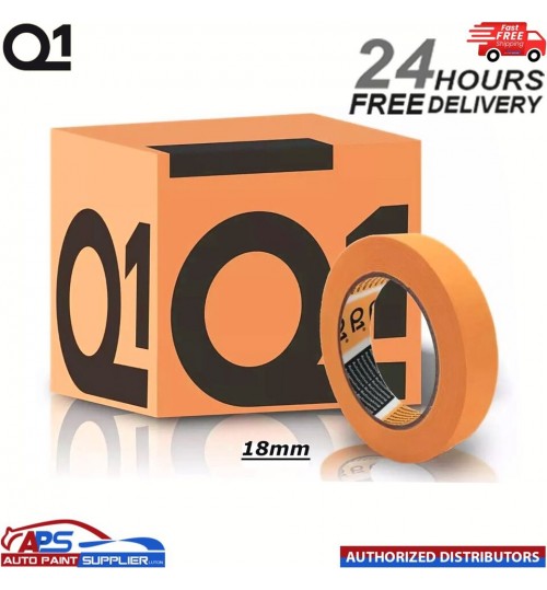 Q1 ULTIMATE ORANGE MASKING TAPE 18MM - BOX OF 48 ROLLS